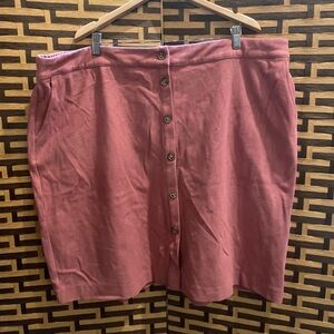 NWT SKIES ARE BLUE pink corduroy pencil skirt women’s 3x plus